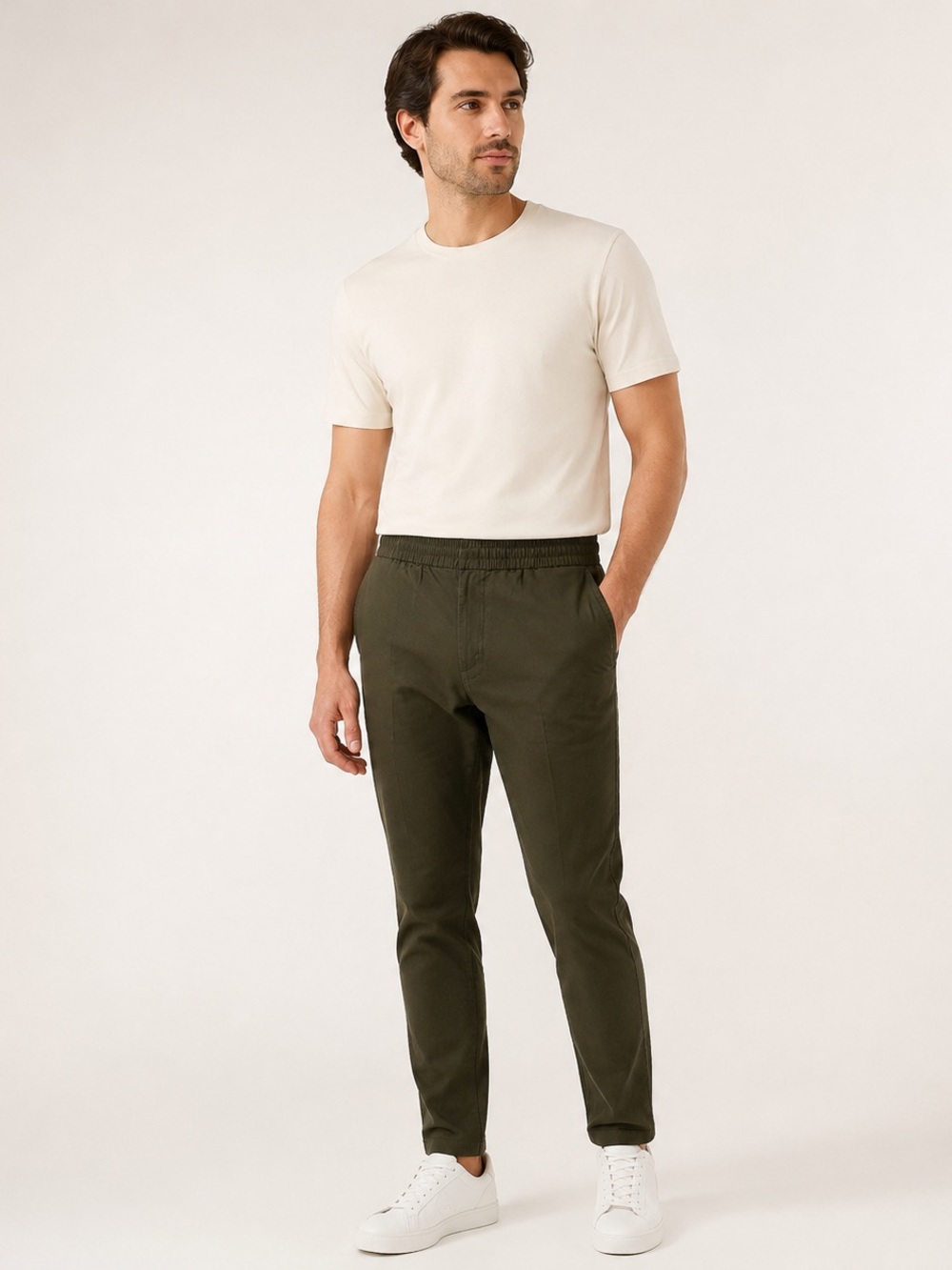 Banana Republic Men’s Olive Slim Tapered Pull-On Pants Medium